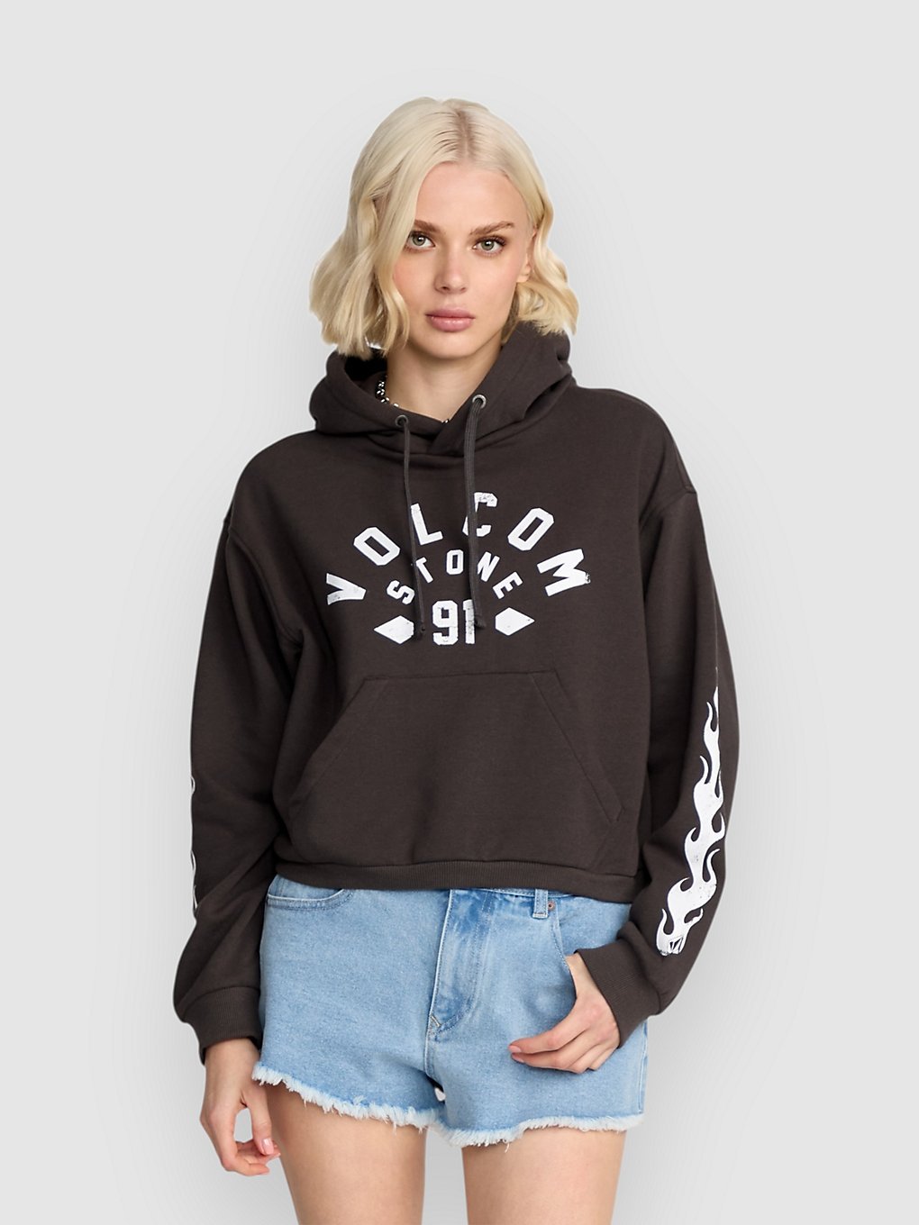 305428279_front_jpg Volcom 1991 Mini Hoodie - Vintage Black - Image 1