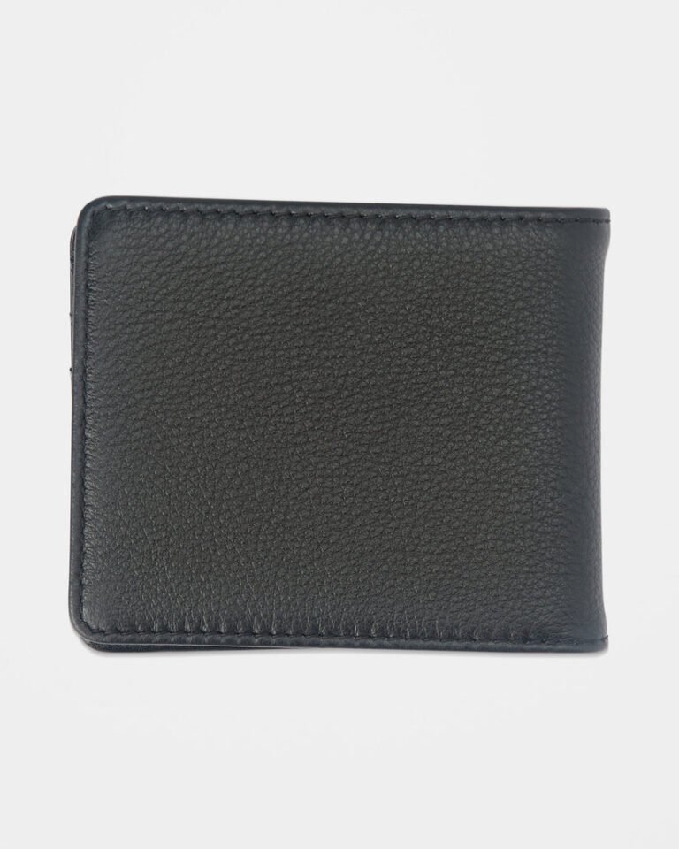 Volcom Single Stone Leather Wallet - Black