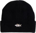 Salty Crew Fishsticks beanie in black with embroidered fish logo.