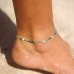 Pineapple Island Giada Cinta Pearl Beaded Surf Anklet - Turquoise - Image 3