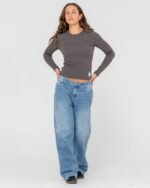 RUSTY Essentials Ribbed long sleeve tee - Image 6